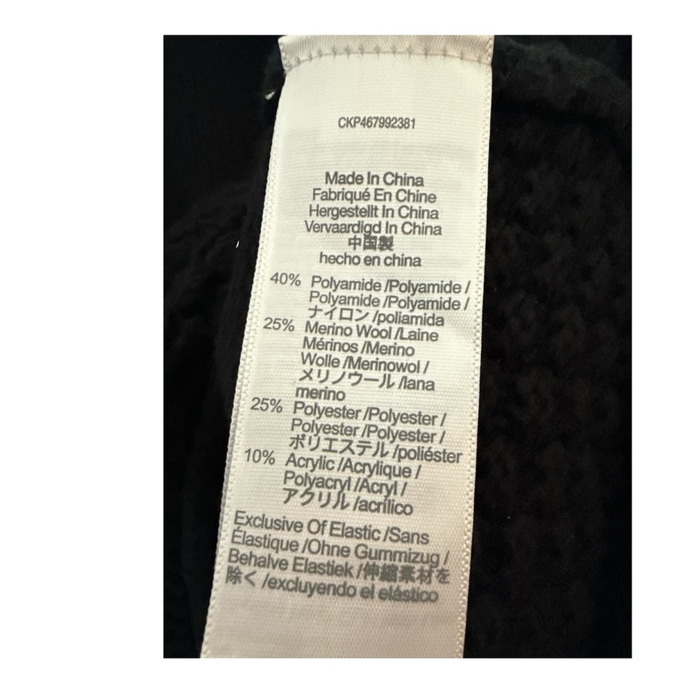 Madewell Black Merino Wool Blend Cropped Turtleneck Sweater Size XS Cozy - Picture 5 of 5